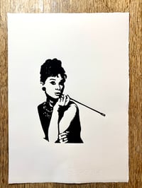 Image 4 of Audrey Hepburn (Linocut Print) 