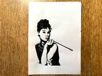 Image 2 of Audrey Hepburn (Linocut Print) 