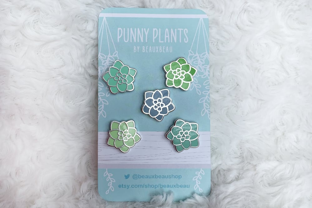 Mini Succulents Set | Enamel Pins