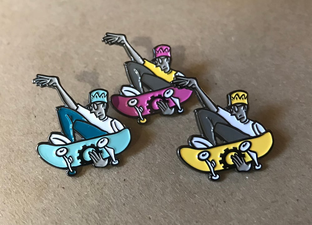 Image of LETTUS BEE STALE FISH ENAMEL PIN