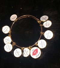 I Am Women charm bracelet with 11 charms