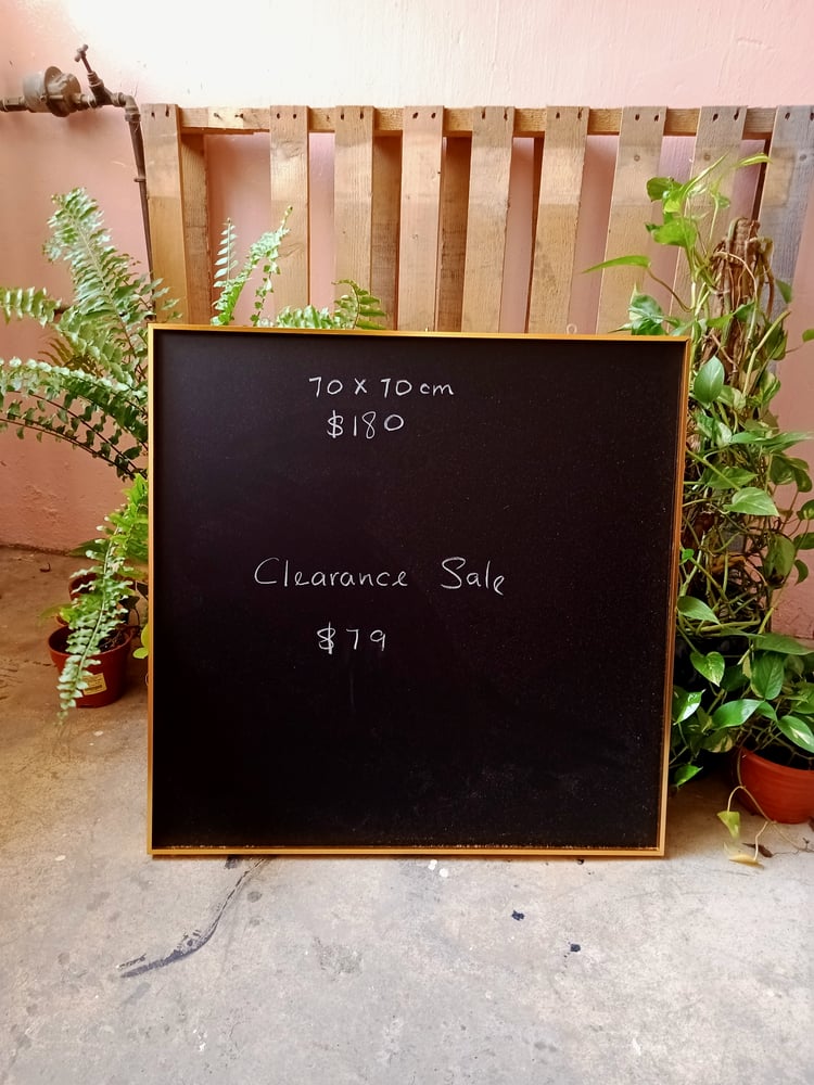 Square Chalkboard with Golden Aluminum Frame