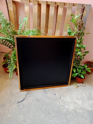 Square Chalkboard with Golden Aluminum Frame