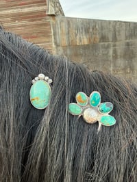 Image 5 of Turquoise Wildflower Hair Pin *Discounted*