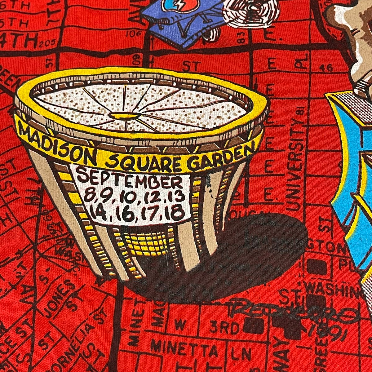 Original RARE Vintage Grateful Dead MSG New York 1991 All Over Print!! - Large