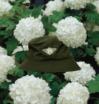 Image 1 of Army Green Embroidered Bucket Hat