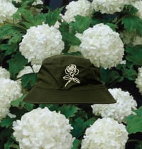 Image 2 of Army Green Embroidered Bucket Hat