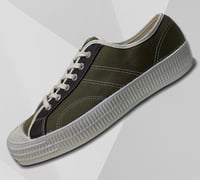 Image 4 of VEGANCRAFT vintage lo top olive sneaker shoes made in Slovakia 