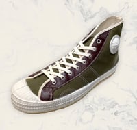 Image 2 of VEGANCRAFT vintage  hi top olive sneaker shoes made in Slovakia 