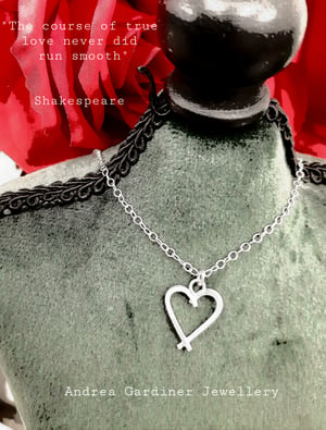 Image of Heart Silver Necklace 