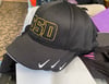 SALE: Black Nike Golf DriFIT Mesh Flex Sandwich SSD Gold Outline Logo Hat 