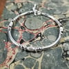 Chunky silver bangle bracelet