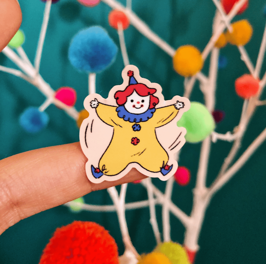 Image of Lolly the Clown Sticker Sheet 