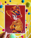 Witchy Clown Postcard Prints