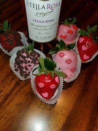 Strawberries with wine