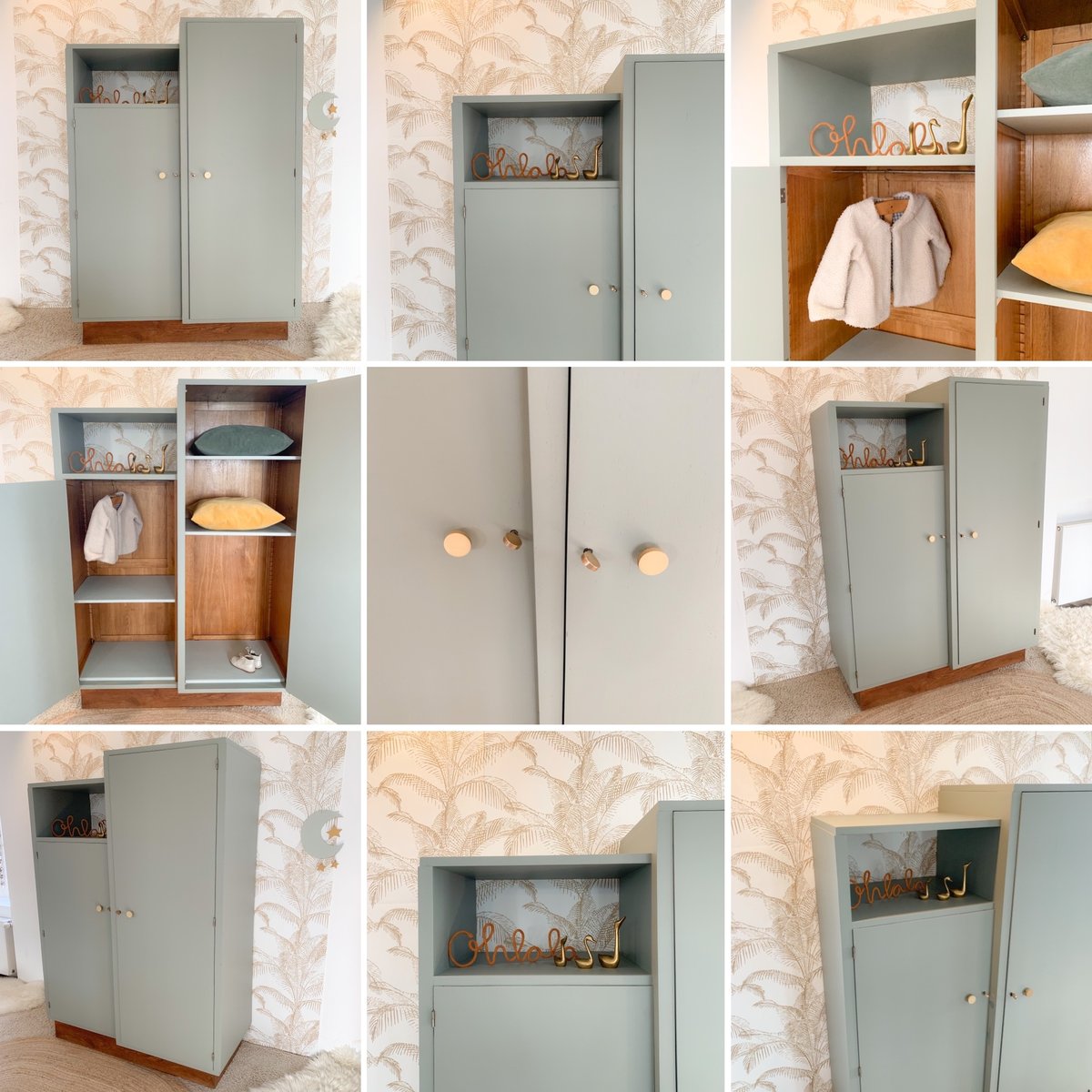 Image of VENDUE/SOLD OUT Armoire Asymétrique Mousse Gold