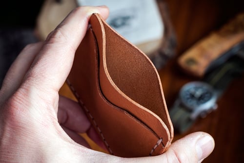 Image of S.L.C. — "Antique Saddle" Italian Cowhide Leather Wallet