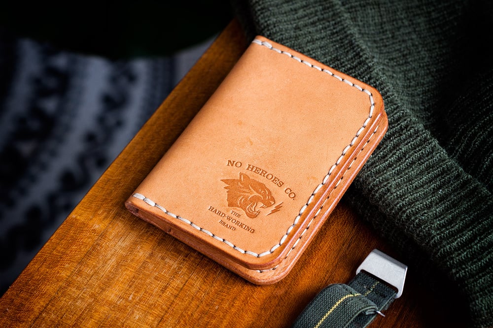 Image of Corsair — "Natural Tan" Italian Cowhide Leather Front Pocket Wallet