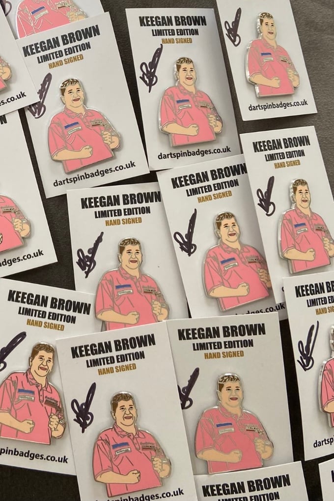 Keegan Brown Limited Edition Pin Badge Hand Signed 