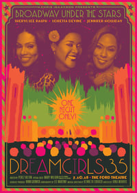 Image 3 of SIGNED - Limited Edition "DREAMGIRLS 35TH ANNIVERSARY" Concert Poster | By Kii Arens