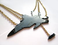 Image 2 of F1-15 Fighter Jet Necklace