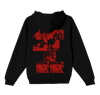 "RED RACE RIOT" HOODIE BLACK