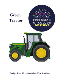 Green Tractor Digital Pattern