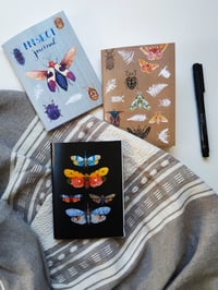 Image 4 of Black Notebook with Insect Illustration