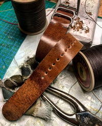 Image 2 of Marble #8 Shell Cordovan Nato strap