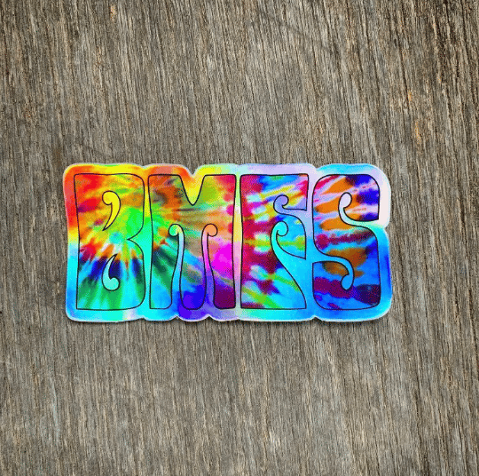 Image of Billy Strings fan art - Groovy BMFS holographic sticker