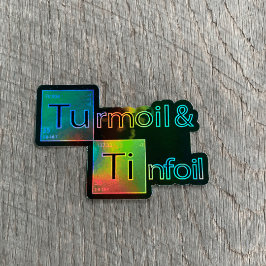 Image of Billy Strings fan art - Turmoil & Tinfoil holographic sticker