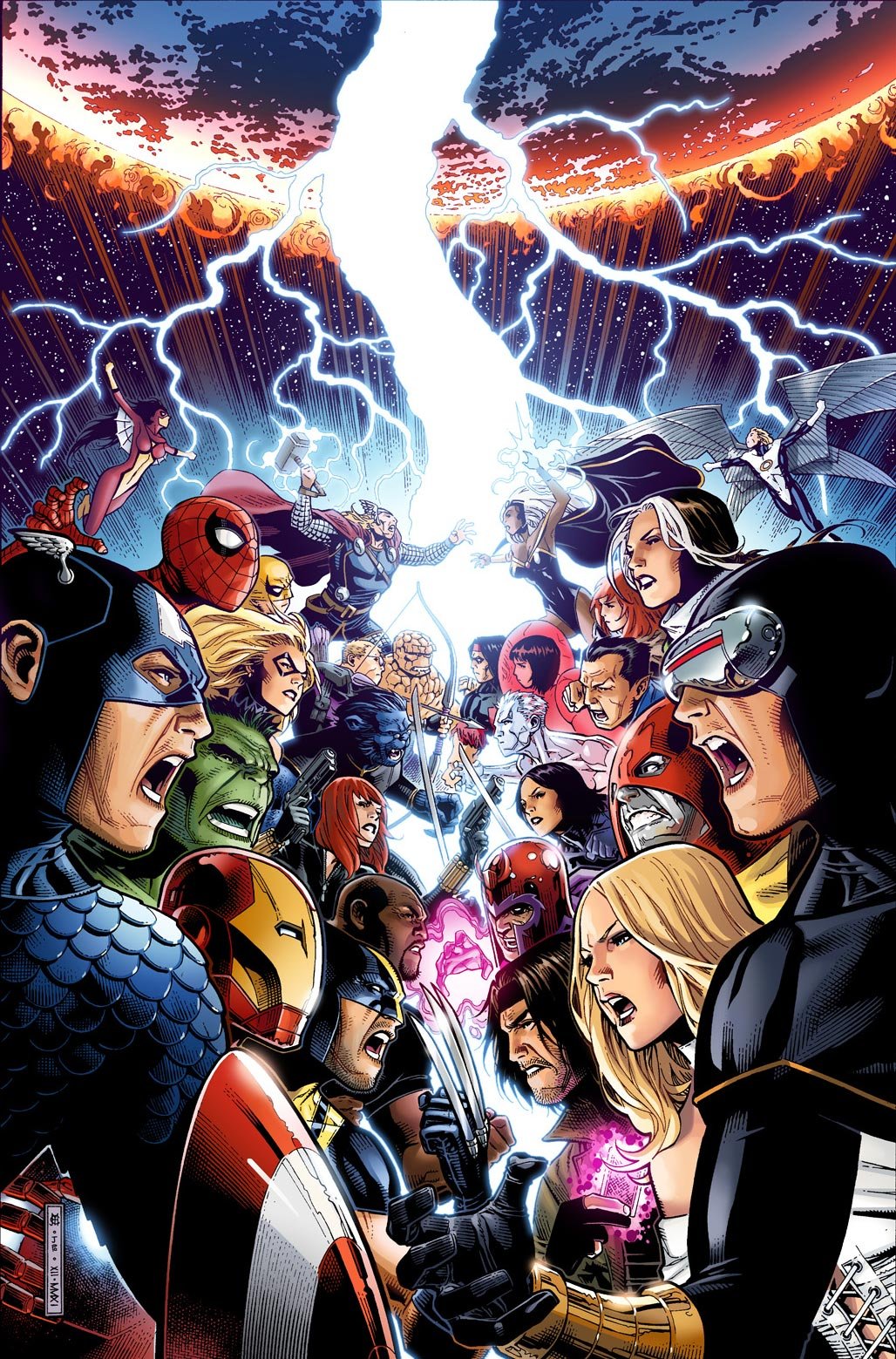 AVENGERS Vs X-MEN Print | Jim Cheung Art