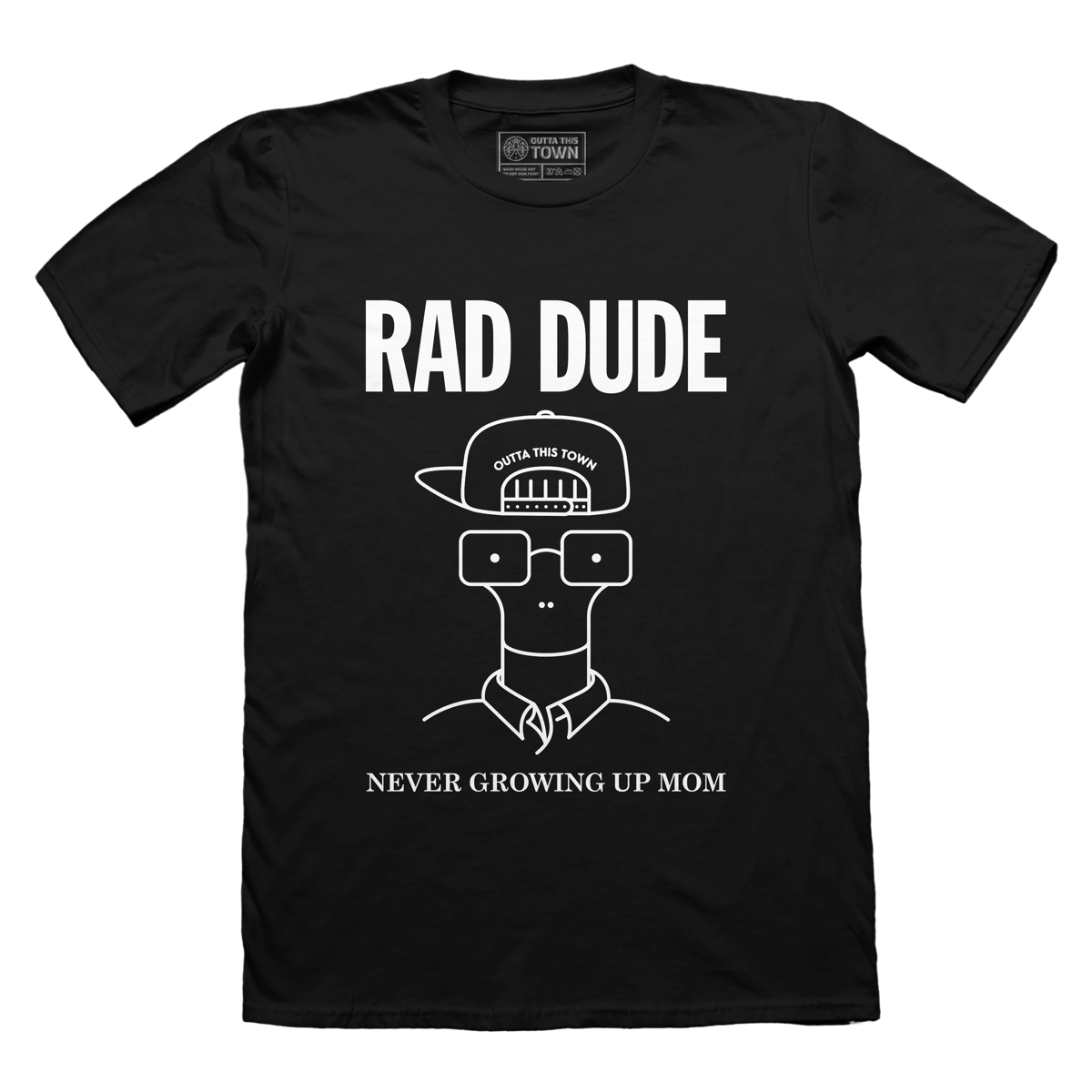 Image of Rad Dude, Never Growing Up Mom T-shirt | Black 🤙