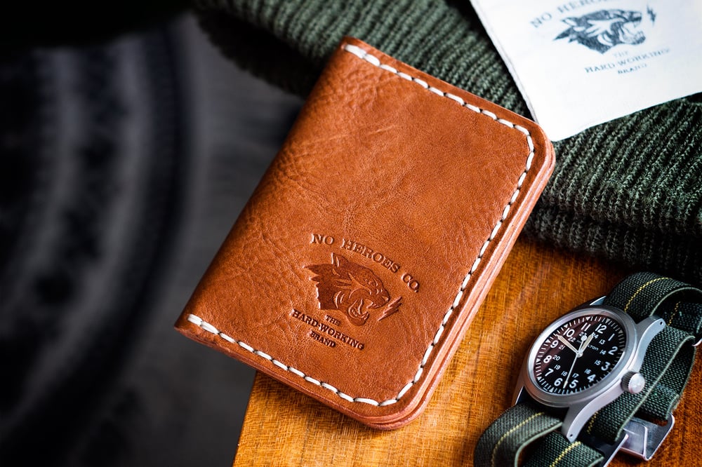 Image of Corsair — "Antique Saddle" Italian Cowhide Leather Front Pocket Wallet