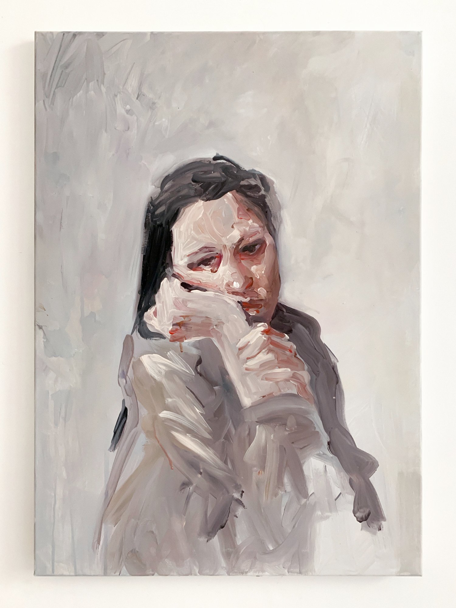 Agnes-Cecile gray waiting (50x80 cm)