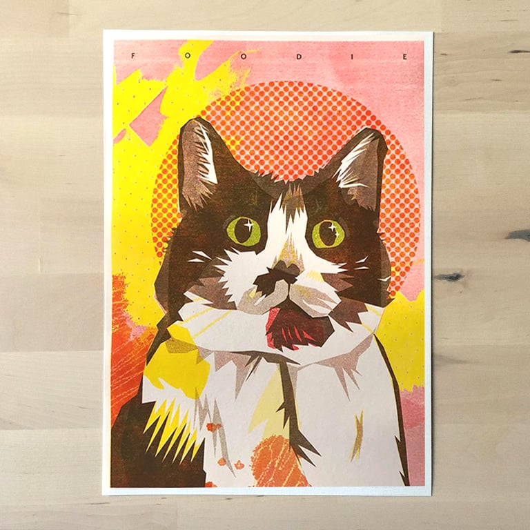Image of Foodie - Riso print