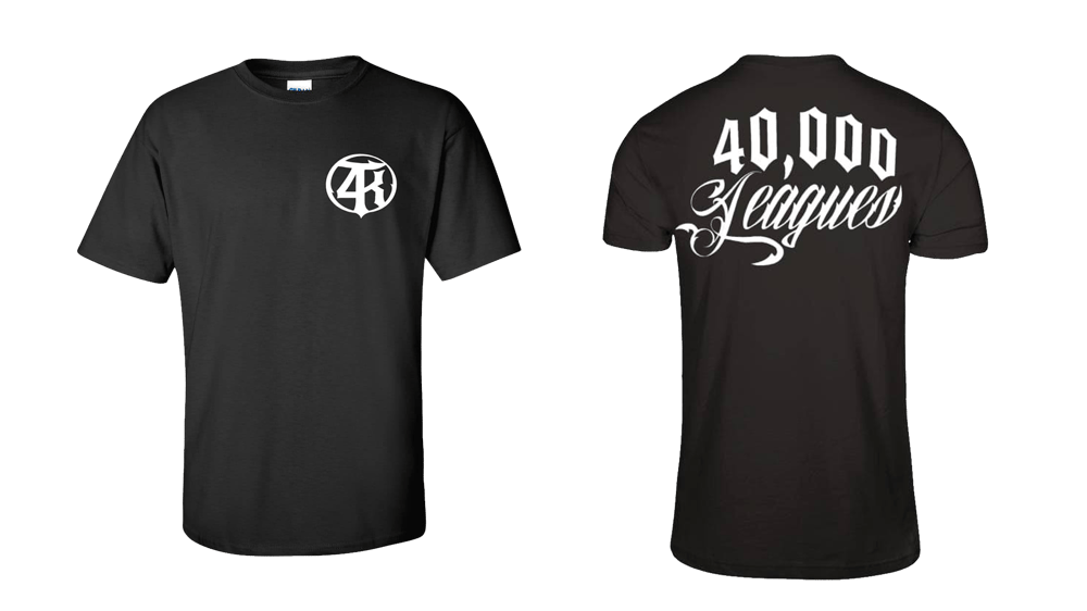 Image of 40,000 Leagues Logo T-Shirt (Black)