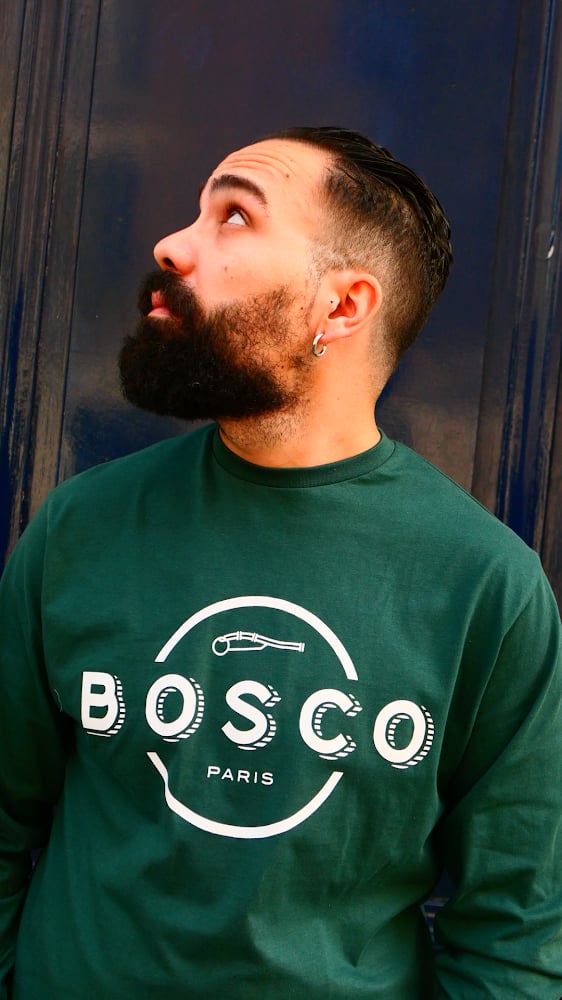 Image of  BOSCO PARIS  t-shirt long sleeves full logo