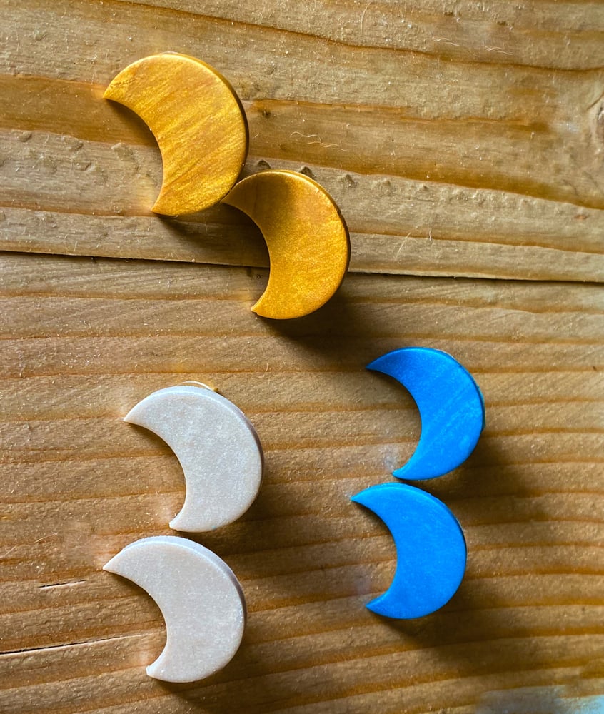 Image of Set of 3 Luna studs 