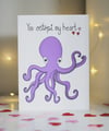 Octopi Heart Card