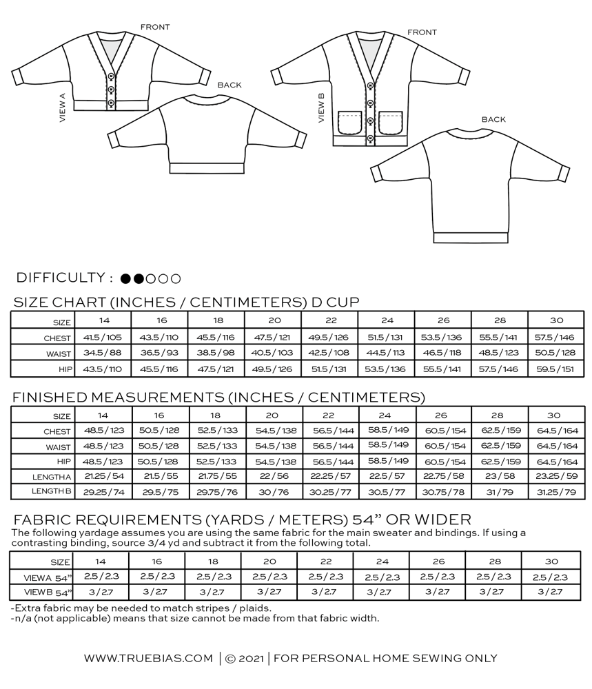 Image of MARLO SWEATER SZ 14-30 (PDF)