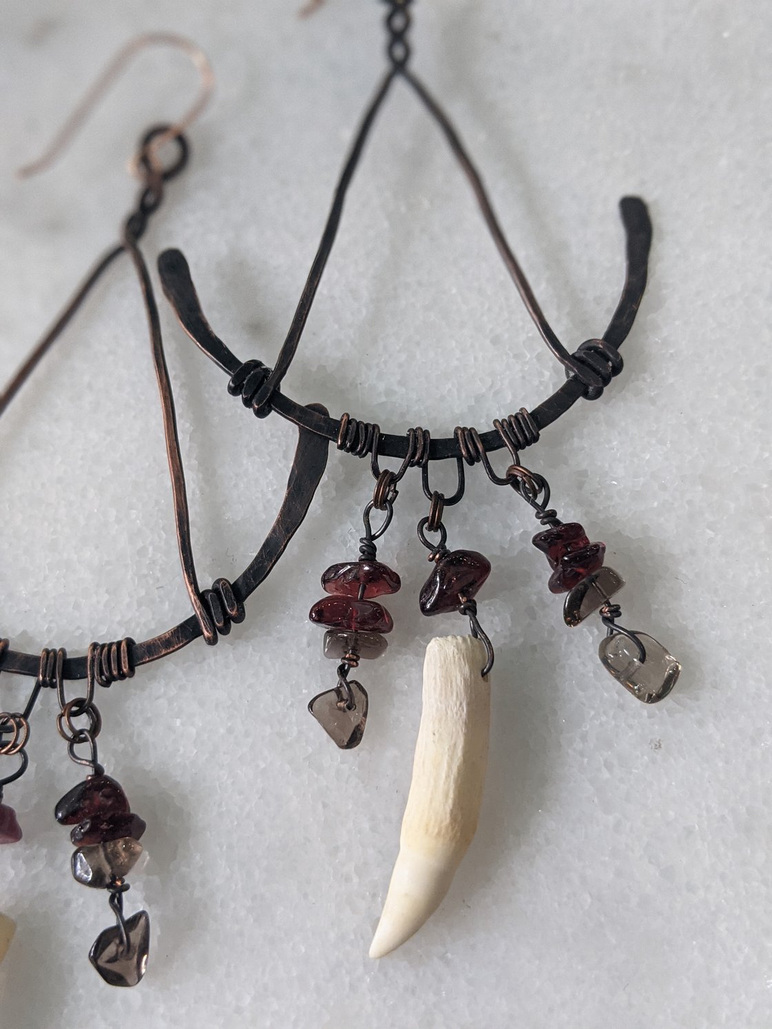 Image of Extra Long Copper Drop Earrings