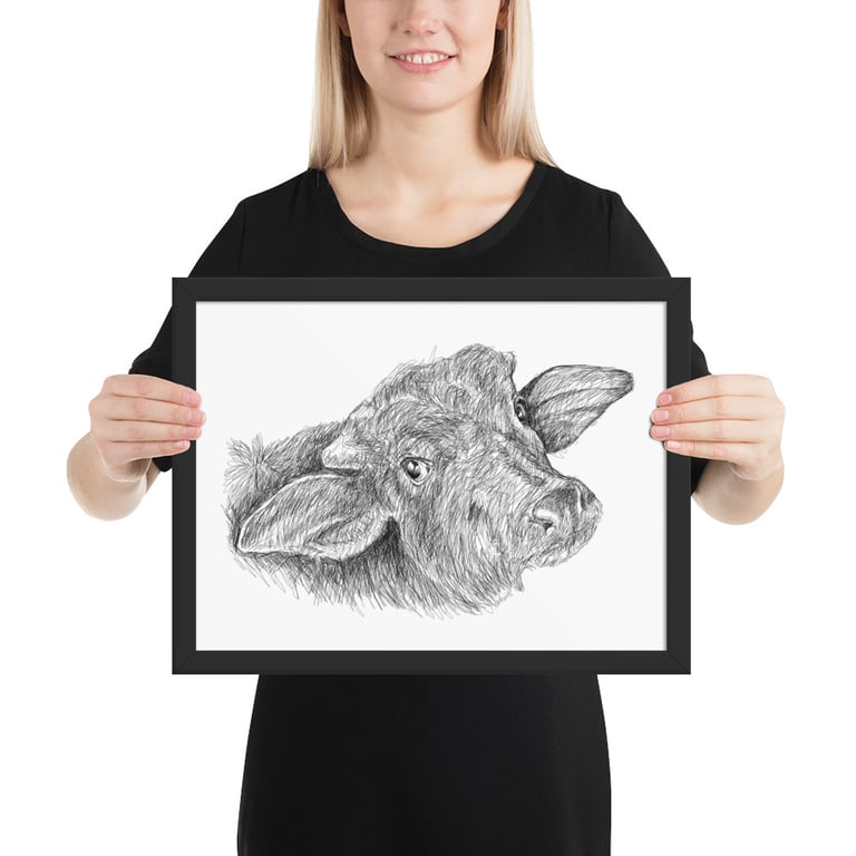 Bovine - Framed matte paper poster