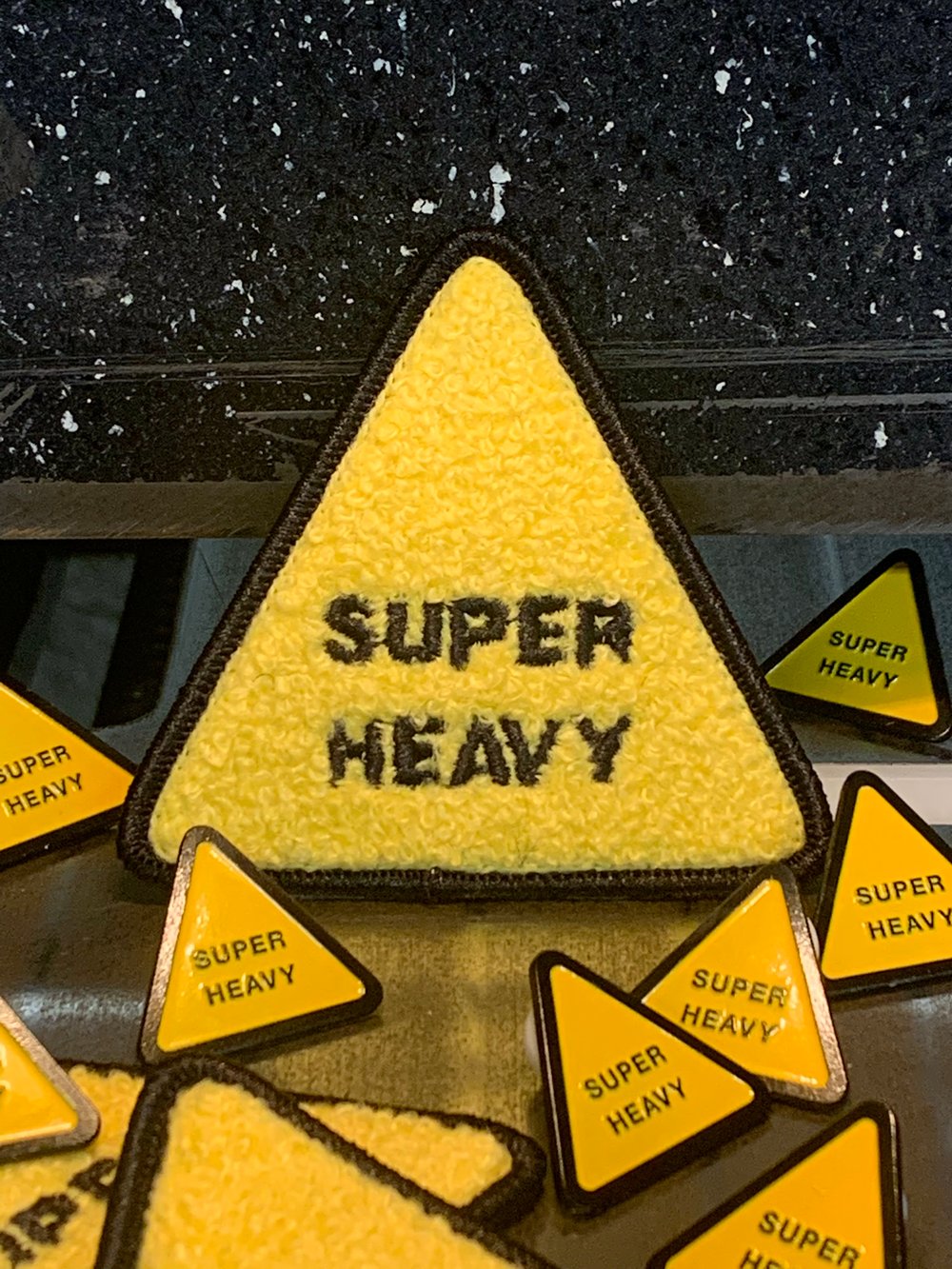 "Super Heavy" Embroidered Patches & Enamel Pins