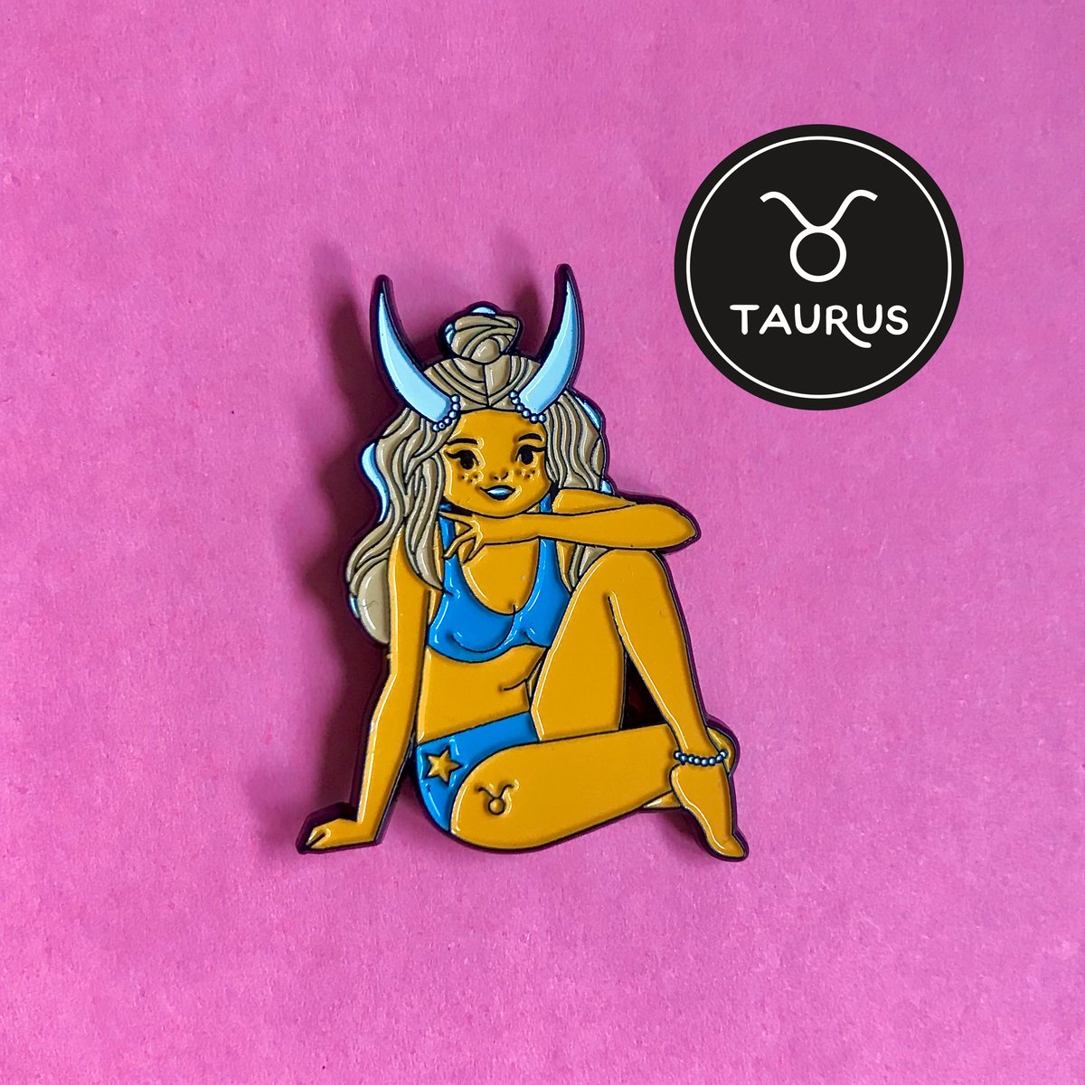 Image of Taurus Zodiac Enamel Pin