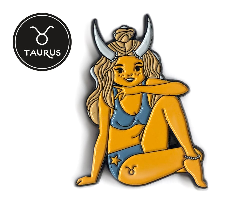 Image of Taurus Zodiac Enamel Pin