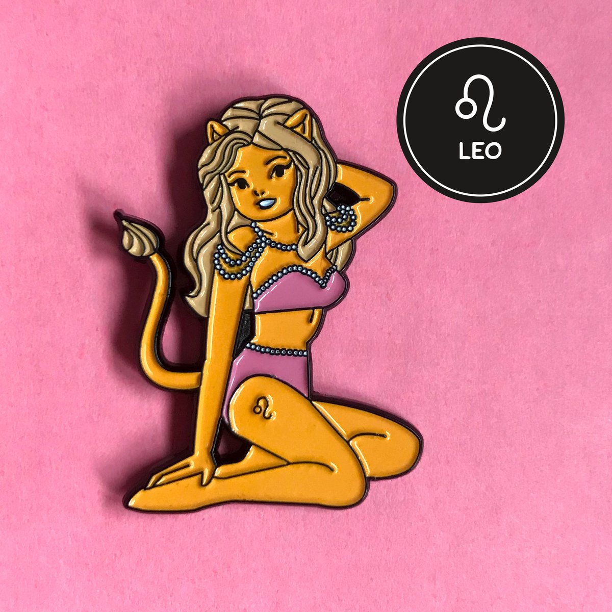 Image of Leo Zodiac Enamel Pin