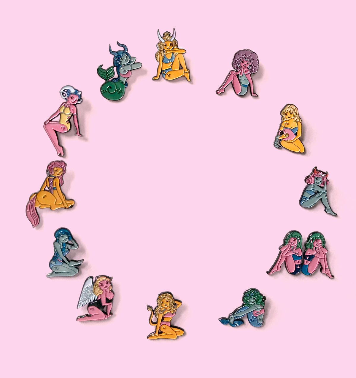 Image of Pisces Zodiac Enamel Pin