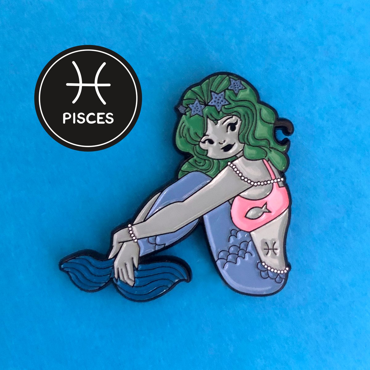 Image of Pisces Zodiac Enamel Pin