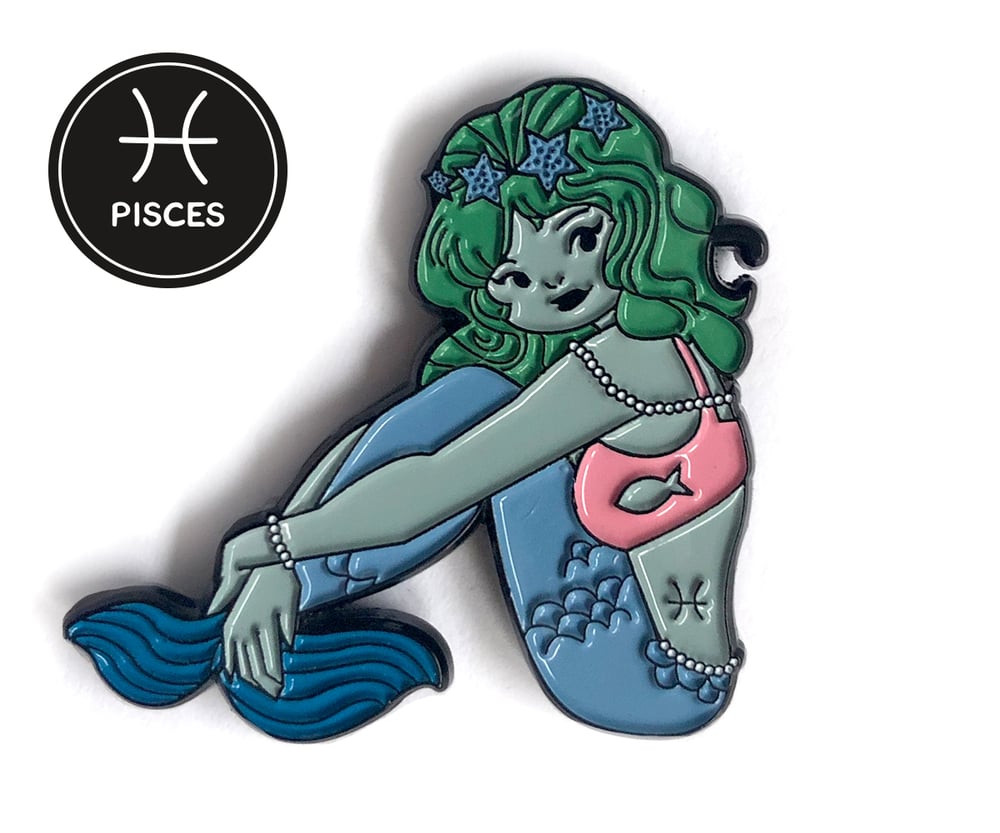 Image of Pisces Zodiac Enamel Pin